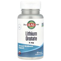 Вітаміни та мінерали KAL Lithium Orotate 5 mg, 120 вегакапсул