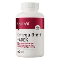 Жирные кислоты OstroVit Omega 3-6-9 + ADEK, 60 капсул