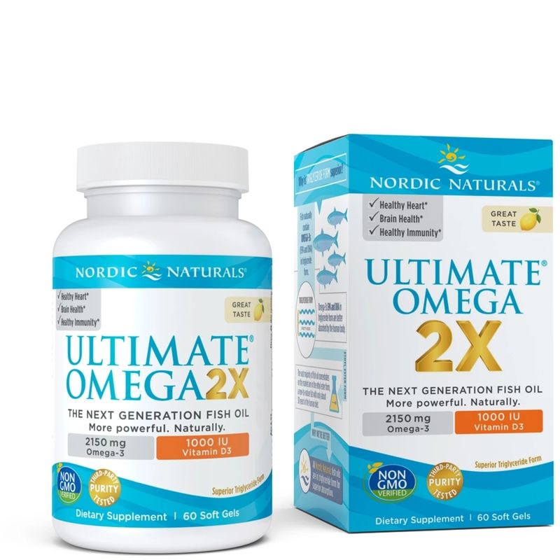 Жирні кислоти Nordic Naturals Ultimate Omega 2X with Vitamin D3, 60 капсул