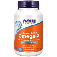 Жирні кислоти NOW Molecularly Distilled Omega-3, 90 капсул