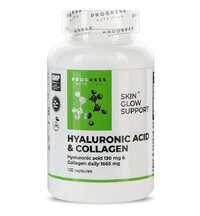 Препарат для суставов и связок Progress Nutrition Hyaluronic acid &amp; Collagen, 120 капсул