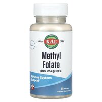 Витамины и минералы KAL Methyl Folate 800 mcg, 90 таблеток