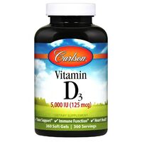 Витамины и минералы Carlson Labs Vitamin D3 5000 IU, 360 капсул