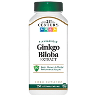 Натуральная добавка 21st Century Ginkgo Biloba Extract, 200 вегакапсул