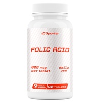 Витамины и минералы Sporter Folic Acid 800 mcg, 90 таблеток