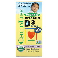 Витамины и минералы ChildLife Organic Vitamin D3 Drops Liquid 400 МЕ, 6.25 мл