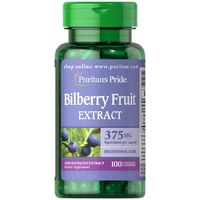 Натуральна добавка Puritan's Pride Bilberry Fruit Extract 375 mg, 100 капсул