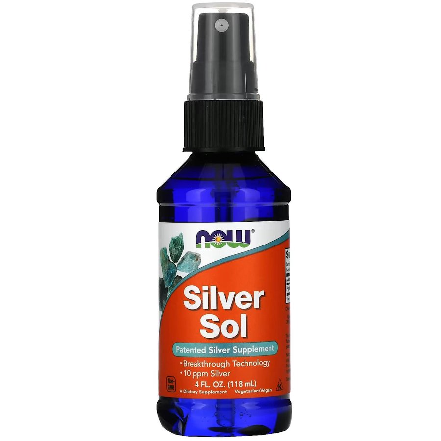 Вітаміни та мінерали NOW Silver Sol, 118 мл