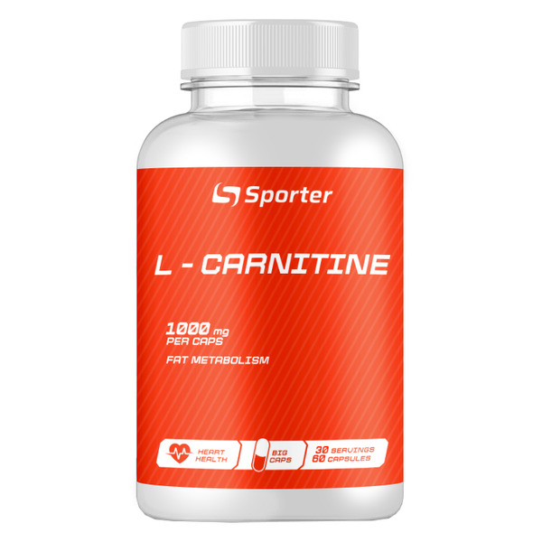 Жироспалювач Sporter L-Carnitine 1000 mg, 60 капсул