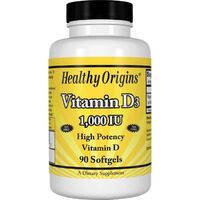 Витамины и минералы Healthy Origins Vitamin D3 1000 IU, 90 капсул