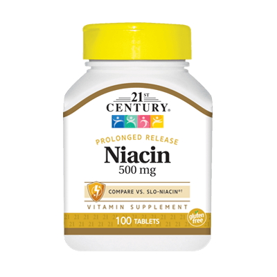 Витамины и минералы 21st Century Niacin 500 mg, 100 таблеток