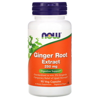 Натуральная добавка NOW Ginger Root 250 mg, 90 вегакапсул