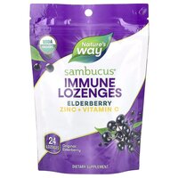 Натуральная добавка Nature's Way Sambucus Immune Lozenges, 24 леденца