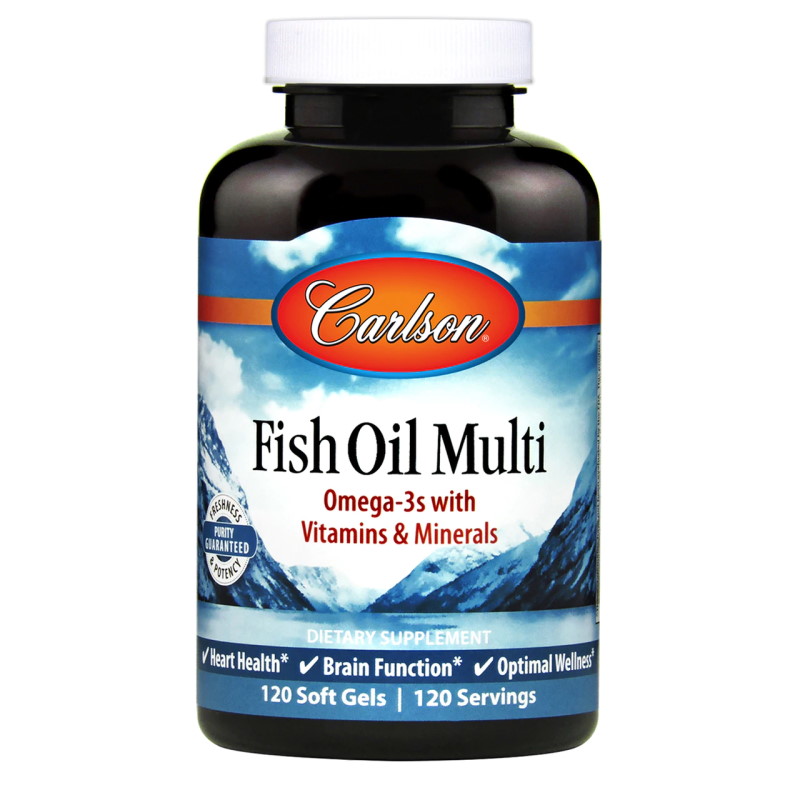 Жирні кислоти Carlson Labs Fish Oil Multi, 120 капсул