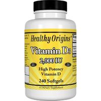Витамины и минералы Healthy Origins Vitamin D3 2000 IU, 240 капсул