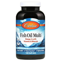Жирные кислоты Carlson Labs Fish Oil Multi, 180 капсул