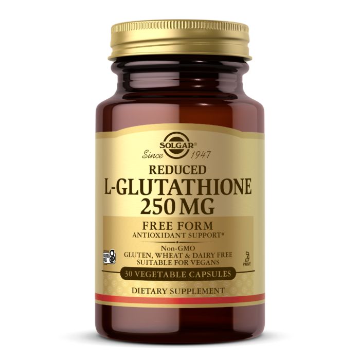 Натуральна добавка Solgar Reduced L-Glutathione 250 mg, 30 вегакапсул