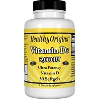 Витамины и минералы Healthy Origins Vitamin D3 5000 IU, 30 капсул