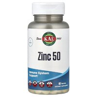 Витамины и минералы KAL Zinc 50 mg, 60 таблеток