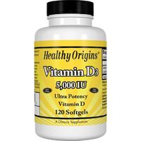 Витамины и минералы Healthy Origins Vitamin D3 5000 IU, 120 капсул