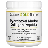 Препарат для суставов и связок California Gold Nutrition Hydrolyzed Marine Collagen Peptides, 500 грамм
