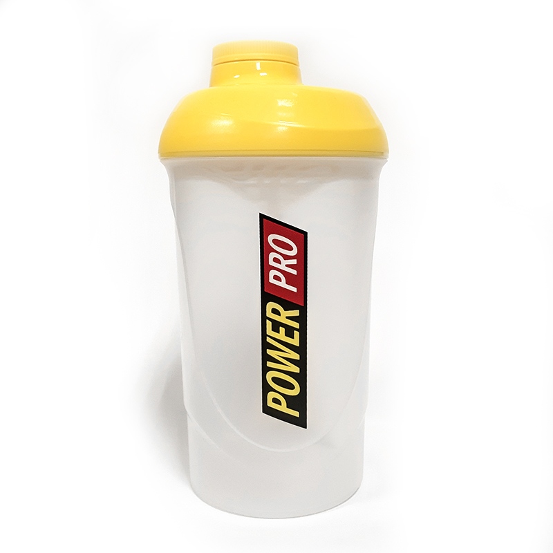 Шейкер Power Pro, 600 мл, Transparent/Yellow