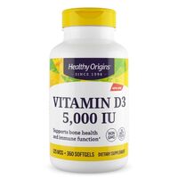 Витамины и минералы Healthy Origins Vitamin D3 5000 IU, 360 капсул