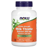 Натуральная добавка NOW Milk Thistle Extract 300 mg Double Strength, 200 вегакапсул