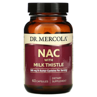 Аминокислота Dr. Mercola NAC with Milk Thistle, 60 капсул