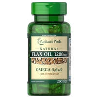 Жирные кислоты Puritan's Pride Natural Flax Oil 1200 mg, 200 капсул