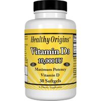 Витамины и минералы Healthy Origins Vitamin D3 10000 IU, 30 капсул