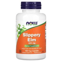 Натуральная добавка NOW Slippery Elm 400 mg, 100 вегакапсул