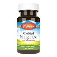 Витамины и минералы Carlson Labs Chelated Manganese, 100 таблеток