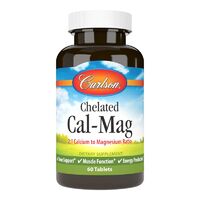 Витамины и минералы Carlson Labs Chelated Cal-Mag, 60 капсул