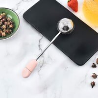 Заварник для чая Semi круглий из нержавеющей стали 18 см, Pink