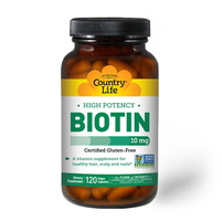 Вітаміни та мінерали Country Life High Potency Biotin 10 mg, 120 капсул