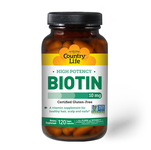 Вітаміни та мінерали Country Life High Potency Biotin 10 mg, 120 капсул