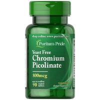 Витамины и минералы Puritan's Pride Chromium Picolinate 800 mcg Yeast Free, 90 таблеток