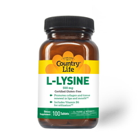 Амінокислота Country Life L-Lysine 500 mg, 100 таблеток