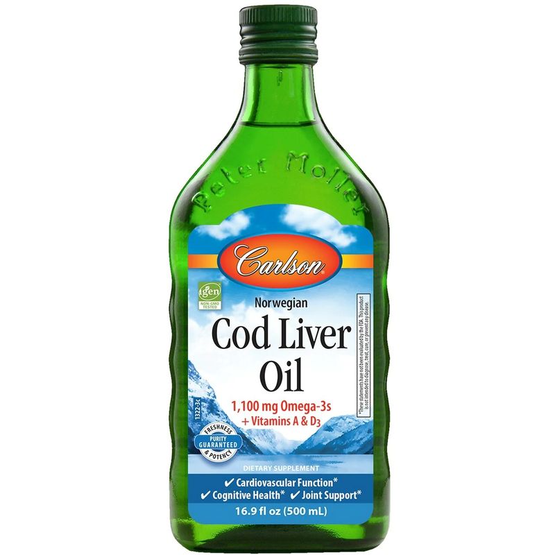 Жирні кислоти Carlson Labs Cod Liver Oil Liquid, 500 мл