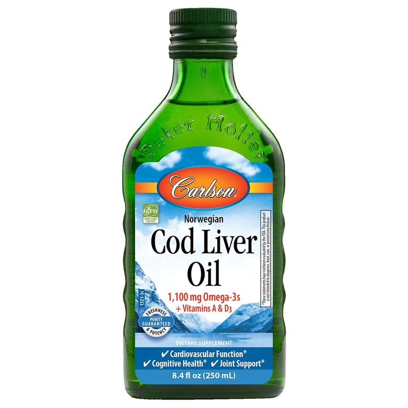 Жирні кислоти Carlson Labs Cod Liver Oil Liquid, 250 мл