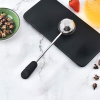 Заварник для чая Semi круглий из нержавеющей стали 18 см, Black