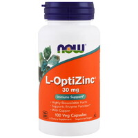 Витамины и минералы NOW L-OptiZinc 30 mg, 100 вегакапсул