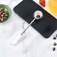 Заварник для чая Semi круглий из нержавеющей стали 18 см, White