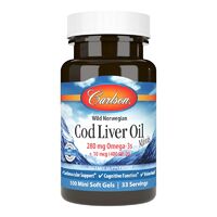 Жирні кислоти Carlson Labs Cod Liver Oil Gems Mini, 100 капсул