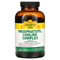 Витамины и минералы Country Life Phosphatidyl Choline Complex, 200 капсул
