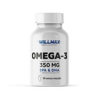 Жирные кислоты Willmax Omega-3 350 mg, 90 капсул