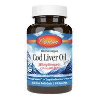 Жирні кислоти Carlson Labs Cod Liver Oil Gems Mini, 250 капсул