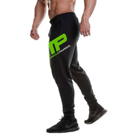 Мужские спортивные штаны MusclePharm Jogger Logo, черно-зеленые