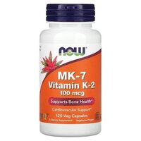 Витамины и минералы NOW Vitamin K2 (MK7) 100 mcg, 120 вегакапсул
